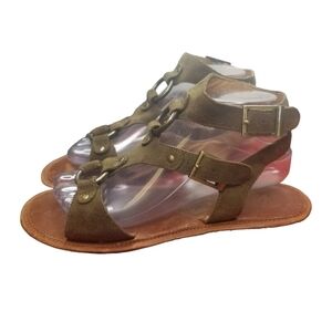 OTBT Fallbrook green suede gladiator sandals